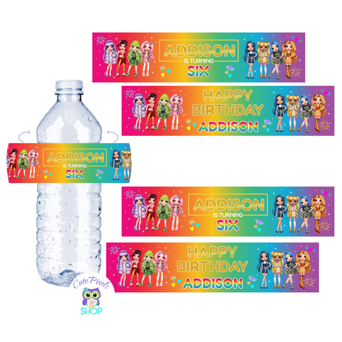 Rainbow High Dolls Thank You Card - Rainbow High in Pastels – Cute Pixels  Shop