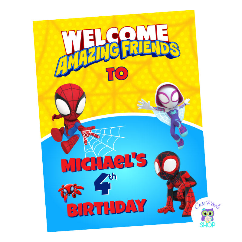 Ghost Spidey and His Amazing Friends Birthday T Shirt Iron