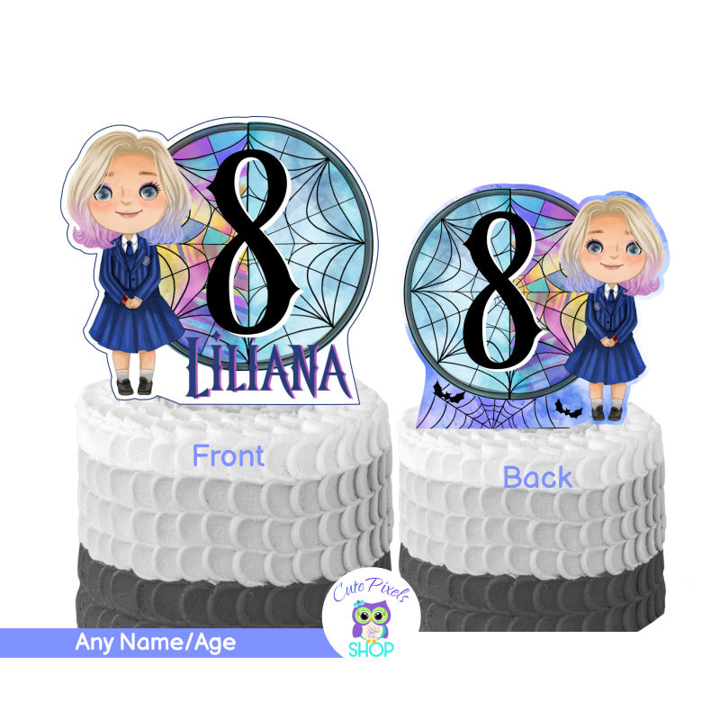 Wednesday Addams Rain Edible Cake Topper Image Decoration – Cake Stuff to Go