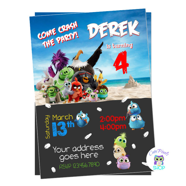 Angry Birds Invitation - Angry Birds Birthday