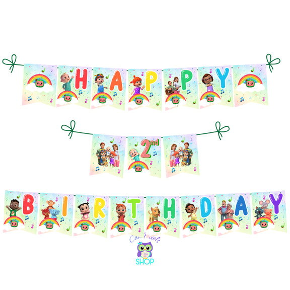 Cocomelon Banner - Cocomelon Birthday Banner – Cute Pixels Shop