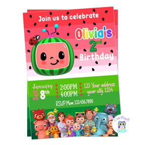 Cocomelon Invitation - Birthday – Cute Pixels Shop