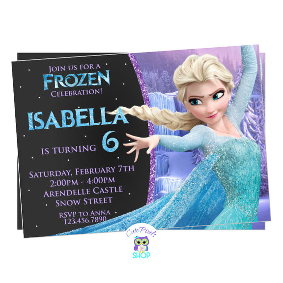 Frozen Elsa Invitation - Disney Frozen Birthday Invitation – Cute 